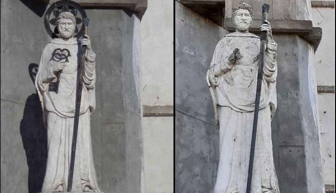 Sem os símbolos do Poder Papal…